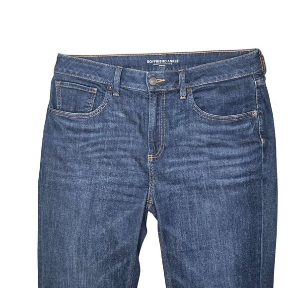 Chicos Boyfriend Ankle Jeans Size 8R Dark Wash Denim - Picture 3 of 5